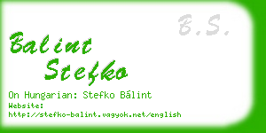 balint stefko business card