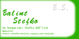 balint stefko business card